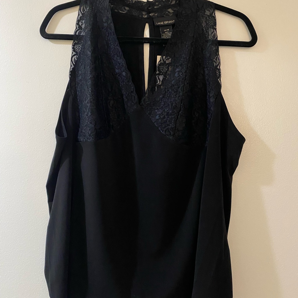 Brand New Lane Bryant Sleeveless Lace Blouse